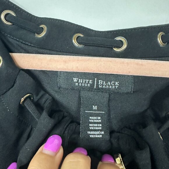 2/$30 White House Black Market 3/4 Sleeve Grommet Neck Blouson Dress #A0128 - Picture 7 of 11